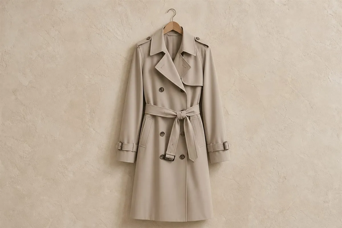 Iconique Trench Mi-Long en Gabardine Fluide N°03